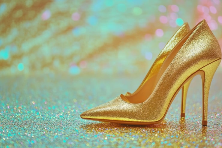 Glamorous gold shoes